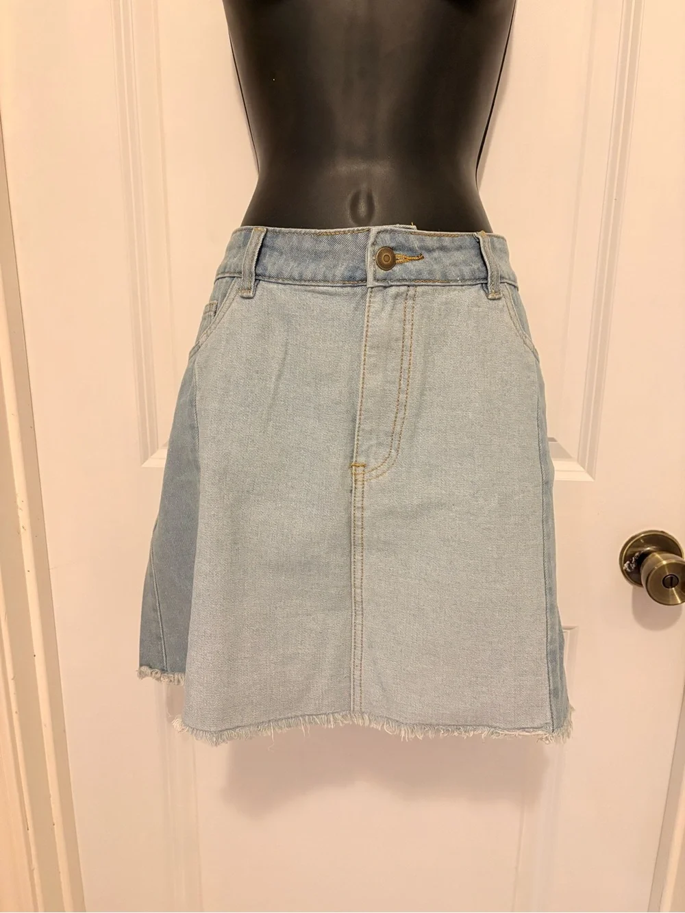 Chelsea & Violet Light Blue Denim Mini Skirt